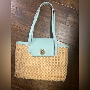 Spartina 449 Raffia and leather “Layla “ shoulder bag. 11x8x4. EUC. Small flaws